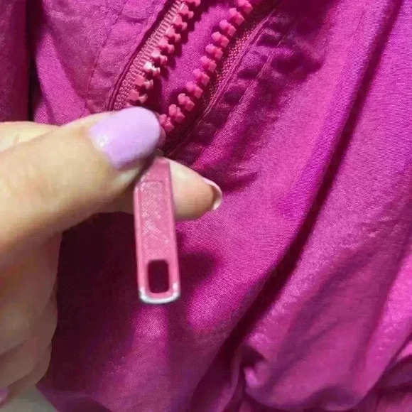 Hot Music Vintage 80s 90s Purple Pink Ski Jacket Size XL - Picture 7 of 13